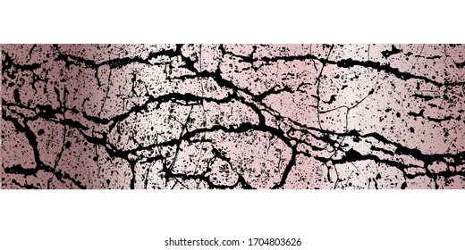 Fondo de mármol dorado del vector. Textura metálica Rose Gold. Plantilla de moda para diseños navideños, fiesta, cumpleaños, boda, invitación, web, banner, tarjeta