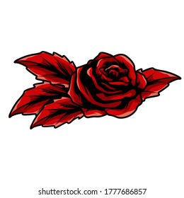 Vektorrose. gut für Symbol, Hintergrund, etc.