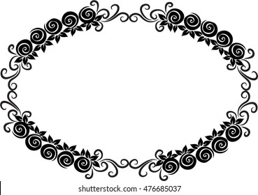 2,368 Oval Rose Border Images, Stock Photos & Vectors | Shutterstock