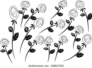 vector rose set