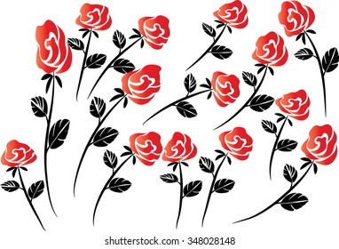 vector rose set