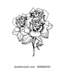 Dream Catcher Rose Flower Detailed Vector Stock Vector (Royalty Free