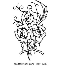 Vector roses illustration
