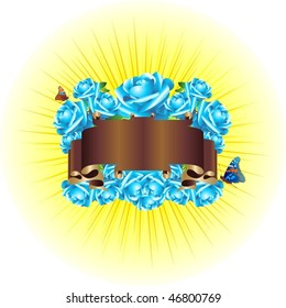 vector roses shield