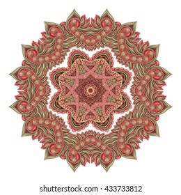 Vector rosette ornament. Ornamental mandala