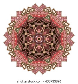Vector rosette ornament. Ornamental mandala