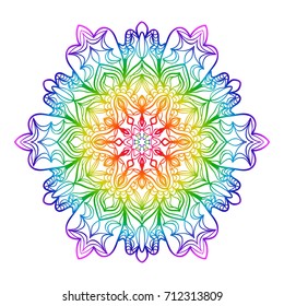Vector Rosettes pattern. rainbow color. Vector illustration. Decorative Elements