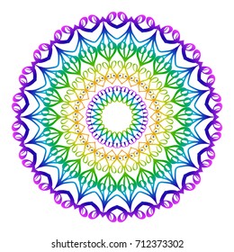 Vector Rosettes pattern. rainbow color. Vector illustration. Decorative Elements