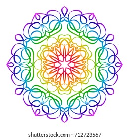 Vector Rosettes pattern. rainbow color. Vector illustration. Decorative Elements