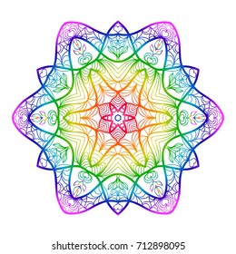 Vector Rosettes pattern. rainbow color. Vector illustration. Decorative Elements