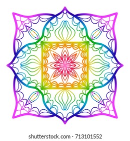 Vector Rosettes pattern. rainbow color. Vector illustration. Decorative Elements