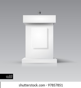 Vector Rostrum/podium With Microphone