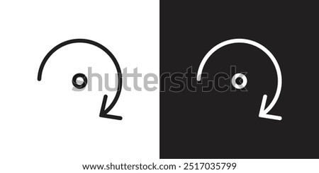 Vector Rotate Icon Symbols Black And White