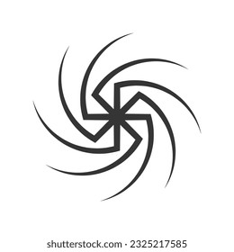 Vector rotation icon. Abstract swirl icon in flat design. Abstract pattern isolated