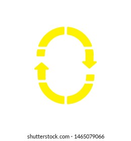 Vector rotation icon. Repeat or reload the symbol icon illustration