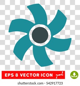 Vector Rotor EPS vector icon. Illustration style is flat iconic bicolor soft blue symbol on a transparent background.