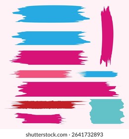 Vector Rough Brush Effect | Vector Editable Stroke for download | Paint brush Stroke Royalty free