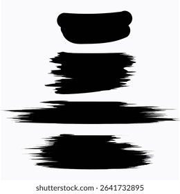 Vector Rough Brush Effect | Vector Editable Stroke for download | Paint brush Stroke Royalty free
