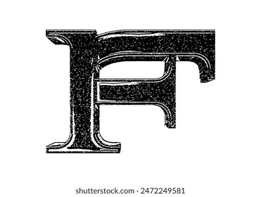 Grobe Schrift für Vektorgrafik. Schwarzer Unfallbrief.
