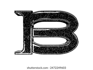 Vector rough font. Black accident letter.
