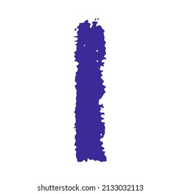 Vector rough letter on white background.Grunge art font.