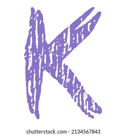 Letra vectorial áspera sobre fondo blanco.Tipo de letra Grunge art.