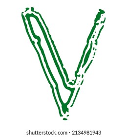 Rohbuchstabe für Vektorgrafik auf weißem Hintergrund.Grunge-Kunstschrift.