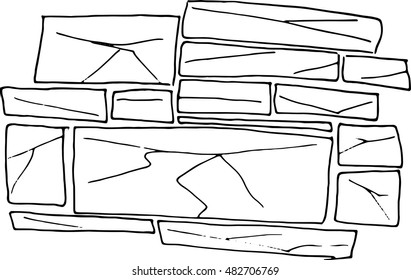 vector of rough stone masonry/background of the unfinished stone wall