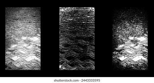 Vector rough textures and wrinkles have a vintage charm