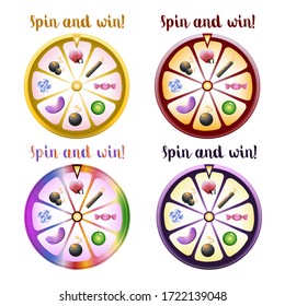 Vector  Roulette, Spinning Wheel. Cartoon Casino Game.