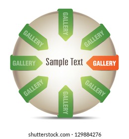 Vector Round 3D here / there pointer - tags