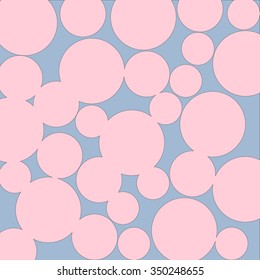 Vector round abstract circle. Big polka dots pattern.