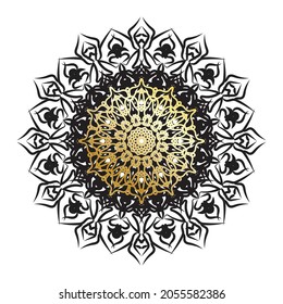 Circulo abstracto de vectores redondeados. Lujoso estilo Mandala.