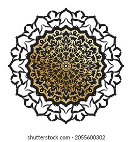 Circulo abstracto de vectores redondeados. Lujoso estilo Mandala.