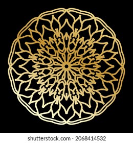 Vector round abstract circle. Luxury Mandala style.