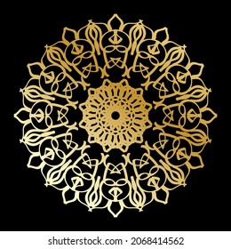 Vector round abstract circle. Luxury Mandala style.