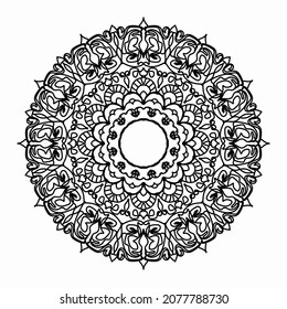 Vector round abstract circle. Luxury Mandala style.