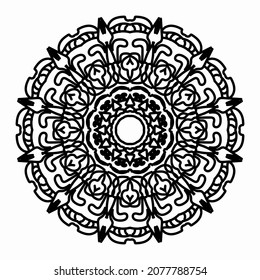 Circulo abstracto de vectores redondeados. Lujoso estilo Mandala.