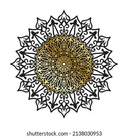 Vector round abstract circle. Luxury Mandala style.