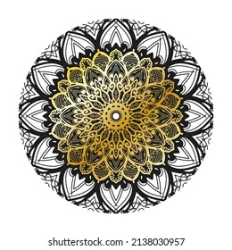 Abstrakter Vektorkreis. Luxus Mandala Stil.