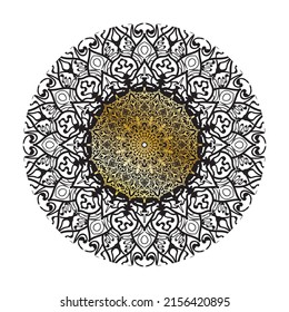 Vector round abstract circle. Luxury Mandala style.