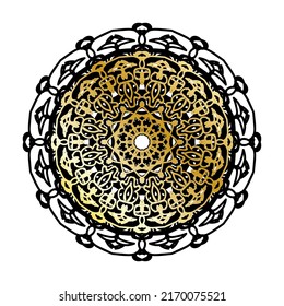 Circulo abstracto de vectores redondeados. Lujoso estilo Mandala.