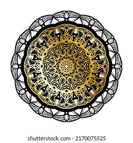 Circulo abstracto de vectores redondeados. Lujoso estilo Mandala.