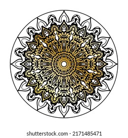 Vector round abstract circle. Luxury Mandala style.