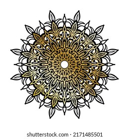 Circulo abstracto de vectores redondeados. Lujoso estilo Mandala.