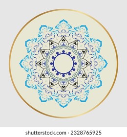 Vektor rund um den abstrakten Kreis Luxus-Mandala-Stil