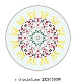 Vector round abstract circle luxury mandala style