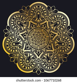 Vector round abstract circle. Mandala style.