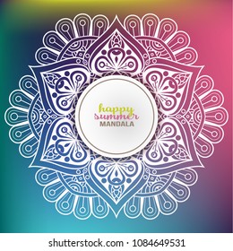 Vector round abstract circle. Mandala style.