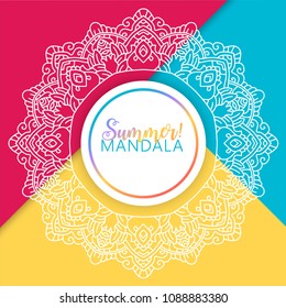 Vector round abstract circle. Mandala style.
